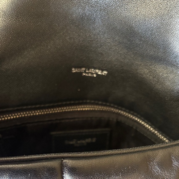 Yves Saint Laurent Black Quilted Shoulder Bag with Silver Accents - Picture 3 of 4